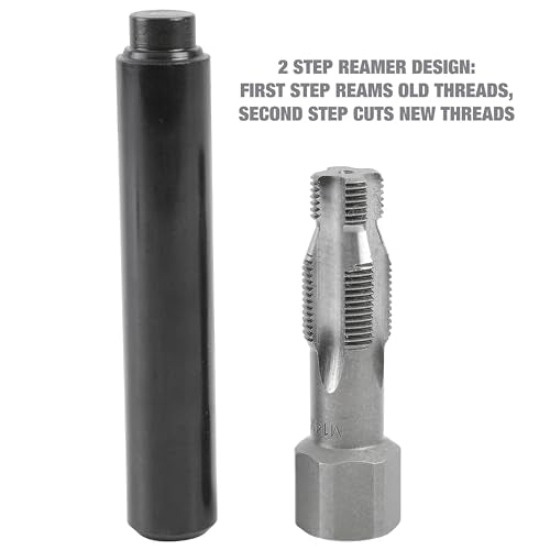 OEMTOOLS 25647 5-Piece Spark Plug Saver, M14-1.25 Thread Reamer and Thread Inserts, Includes 3 Thread Inserts, 1 Reamer, & 1 Swaging Tool - style: M14 Plug Saver Kit