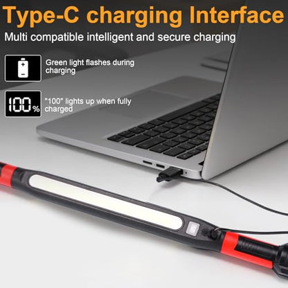 Magnetic Light for Car Hood, Rechargeable Underhood Work Light, with USB, 3 Lighting Modes, Super Bright Magnetic Utility Light for Mechanics, Accessories