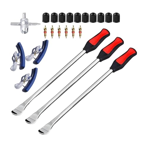 Tire Levers Spoon Set, Heavy Duty Motorcycle Bike Car Tire Irons Tool Kit, Changing Spoon Rim Protector Repair Tools Kit - color: Blue, size: C