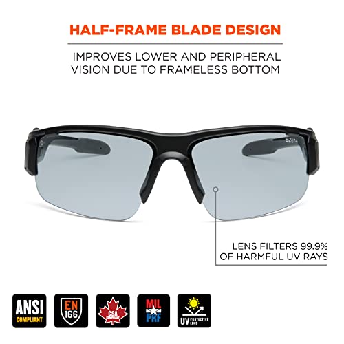 Ergodyne Skullerz DAGR Anti Scratch Safety Glasses, Anti-Fog, ANSI z87.1 - color: In/Outdoor Lens