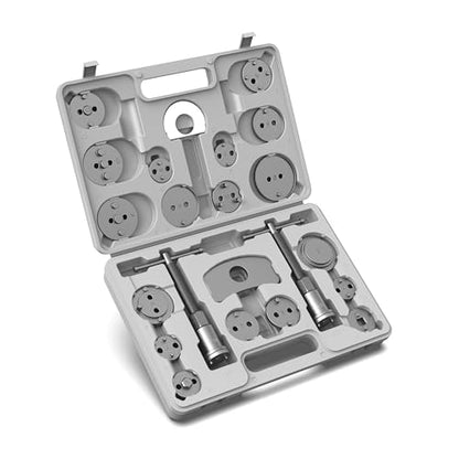 MOSTPLUS Brake Caliper Compression Tool， Heavy Duty Disc Piston Compressor Kit and Wind Back Tool for Brake Pad Replacemen, Universal Compatibility with Grey Case