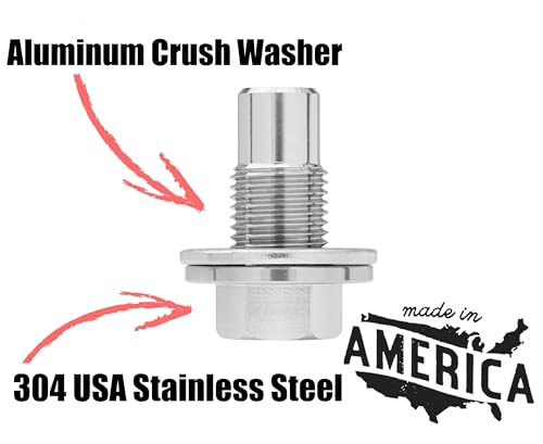 Votex - Made in USA - 1/2 X 20 Engine Oil Drain Plug fits Buick, Cadillac, Chevrolet, Chrysler, Dodge, Ford, GMC, Jeep, Oldsmobile, Plymouth, Pontiac - Stainless Steel - Part Number NODP004 - size: 1/2X20" Non-Magnetic Drain Plug