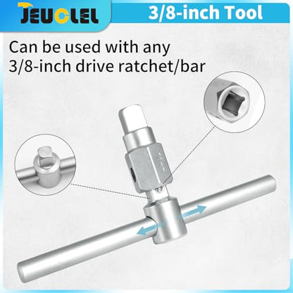 12PCS 3/8" Drive Oil Drain Sump Plug Key Set, Drain Plug Socket Kit | Hex, Square Triangle, Torx, Spline, Sliding Bar, Gearbox, Engine Repair, Mechanic tool, Oil Sump, Differential, Back Axle