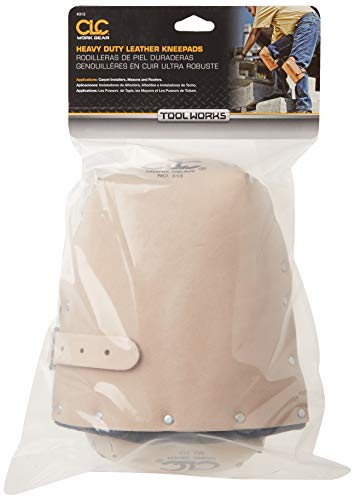 CLC Custom Leathercraft 313 Heavy Duty Leather Kneepads, Double Thick Lining, Tan - style: Double-Thick Leather Kneepads