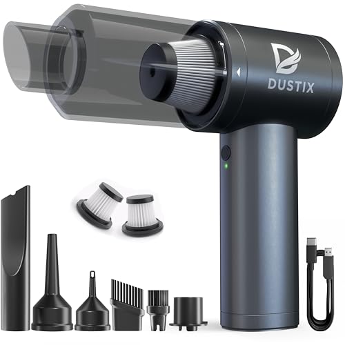 Car Vacuum Portable Cordless 12000Pa Powerful Suction Handheld Mini Rechargable Small Vacuum Cleaner Brushless Motor 4000mAh Rechargeable Type C Blower Inflator Deflator Car Cleaning