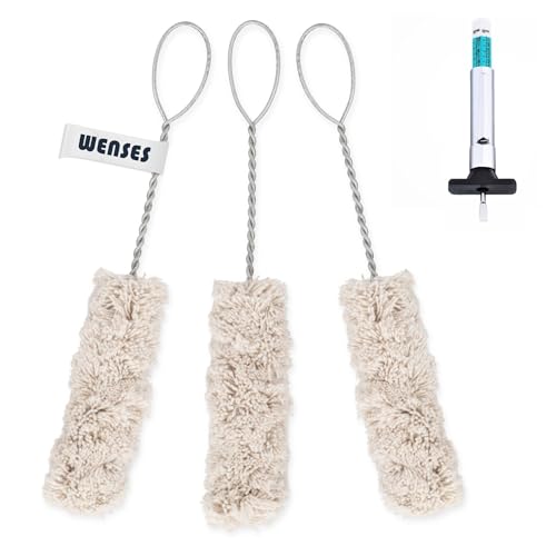 Tire Lube Brush, 3-Pack Tire Mounting Swabs with Tread Depth Gauge | Shop-grade build, fits lube buckets, tread depth gauge included