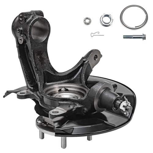 Detroit Axle - Front 4pc Steering Knuckles Kit for 13-16 Honda Accord, 2 Steering Knuckles & Wheel Bearing Hubs 2 Outer Tie Rod Ends 2013 2014 2015 2016 Replacement - size: 4SU50433/Kit