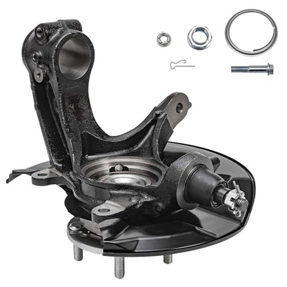 Detroit Axle - Front 4pc Steering Knuckles Kit for 13-16 Honda Accord, 2 Steering Knuckles & Wheel Bearing Hubs 2 Outer Tie Rod Ends 2013 2014 2015 2016 Replacement - size: 4SU50433/Kit