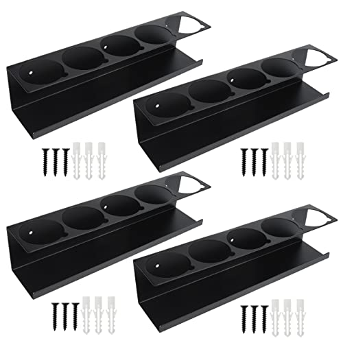 RealPlus Aerosol Spray Can Holder Rack Organizer, 5 Can Spray Bottle Holder Heavy-Duty Steel Wall Mounted for Garage and Workspace, Pack of 4 - color: 5-Can