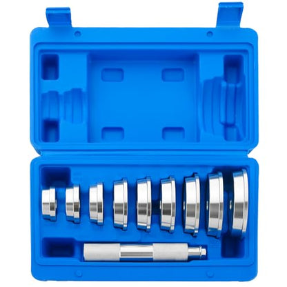 NYXOVA Bearing Press Kit, 10pcs Universal Bearing Race and Seal Bushing Driver Install Set with Seal Driver and 9 Bearing Adapters, Seal Bushing Driver Install Set for Bearing Installation