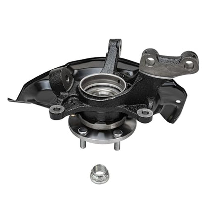 Detroit Axle - Front Steering Knuckles & Wheel Hub Bearings + Outer Tie Rod Ends Replacement for RX330 RX350 RX400h Highlander - 4pc Set - size: 4SU48636/Kit