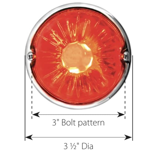 GG Grand General 92431 Stainless Steel Light Amber Watermelon Glass Lens Kit for #1156, Bulb not Included - color: Light Amber, style: 1156 Bulb Base
