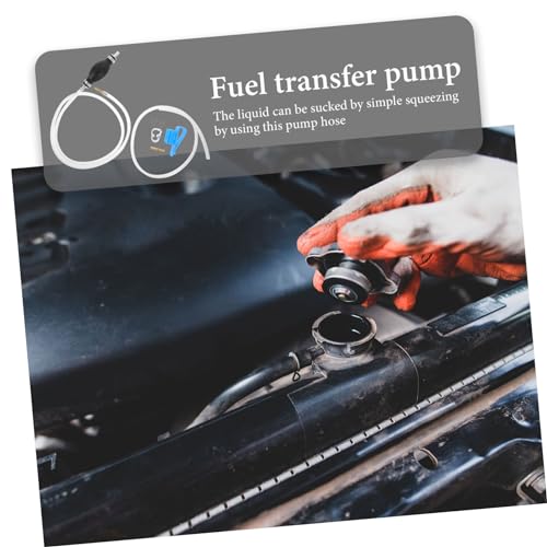 Unomor 1Set Manual Transfer Hose Oil Pump with One Way Valve Hand Pump for Water Durable and Reusable Oil Hose Accessories for Convenient Liquid Transfer