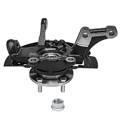 Detroit Axle - Front Steering Knuckles & Wheel Hub Bearings + Brake Calipers w/Bracket Replacement for 2002-2006 Nissan Altima 3.5L - size: 4BU48743/Kit