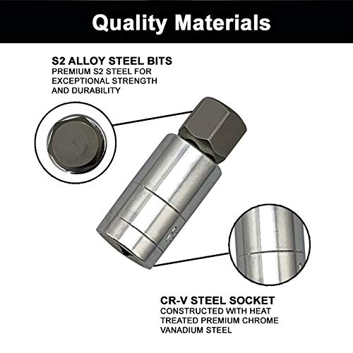 Master Hex Bit Socket Set S2 Steel Allen Sockets Bit SAE and Metric Torx Bit CRV Socket Tool Allen Wrench Bit Kit 1/2" 3/8" 1/4" Drive Automotive Bike Motorcycle and ATV 34 Pieces