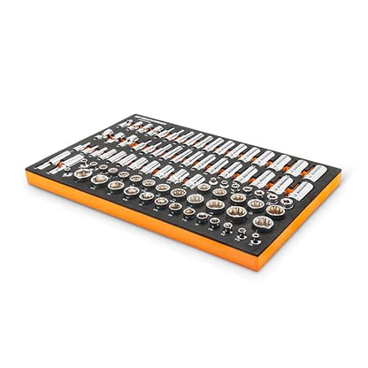 GEARWRENCH 85 Piece 3/8” Drive Master SAE Socket Set in Foam Storage Tray - GWMSSKT38SAE - size: One Size, style: 3/8" Chrome Sockets