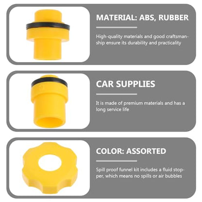 ABOOFAN 1Set Spill Coolant Funnel Tool Kit for Radiator Filling Automotive Prevents Spills Trapped Air Essential Car Supplies
