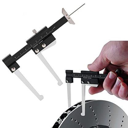 Brake Disc Depth Gauge, Lever Action Floating Jaw Precision, Tire Tread Depth Gauge, 0-60mm Metric Scale for Car Owners, Mechanics, Auto Repair Shops, DIY Vehicle Maintenance, HOM