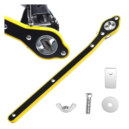 GLSOWEE Car Jack Ratchet Wrench, Universal 360 Swivel Lug Jack with Long Handle, Auto Labor-Saving Scissor Wrench for Small Car SUV