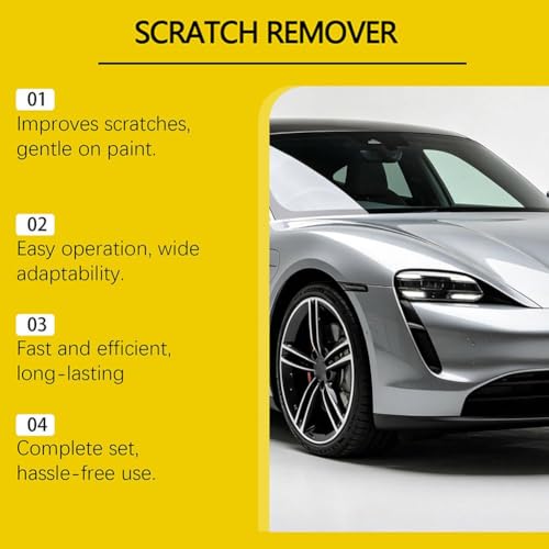 Scratch Remover for Vehicles,Eliminate Car Scratches in 60 Seconds,Quick Fix Removal Paste for Deep Scratches,All Paint Colors Polishing Kit with Wipe,Paint Scratchs Repair Kit for Vehicles