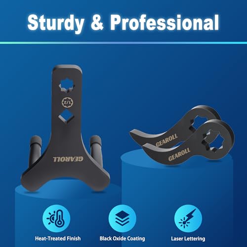 Lower Control Arm Prying Tool with Two Pry Bar Wrench Adaptor Head, Suspension Specialty Arm Lever Bushing Tool, Ratchet Pry Bar Attachment, Compatible with 1/2" Drive Extension Breaker Bar - size: arm and pry tool