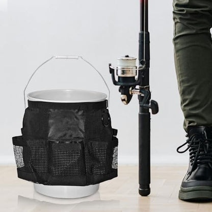iplusmile Bucket Tool Organizer Multi-Pocket Design for Car Wash and Fishing Supplies Bucket Bag Storage for Outdoor Activities