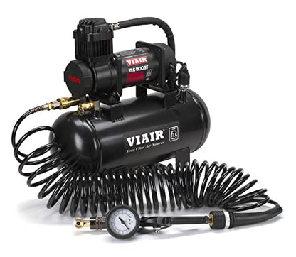 VIAIR TLC BOOST XL Air Compressor Source Kit – 150 PSI Tire Inflator with 2 Gallon Tank, Blow Gun, Inflation Tips, Presta Valve Chuck & 30ft Coil Hose – For Air Tools, DIY Projects & Mobile Shops - style: TLC BOOST XL Air Compressor Source Kit