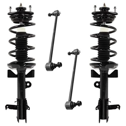 Detroit Axle - 4pc Front Struts Sway Bars for 2011 2012 Honda Odyssey, 2 Complete Struts with Coil Spring Assembly 2 Stabilizer Sway Bar End Links Replacement Suspension Kit - size: 4QS47235-V1/ sway kit