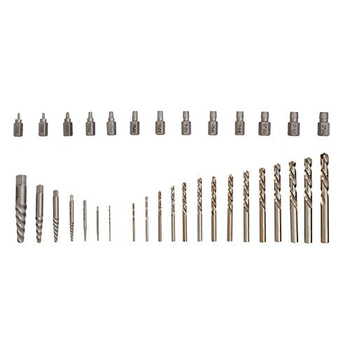 IRWIN Tools Hanson Screw Extractor and Drill Bit Set, 35 Piece, 11135ZR - size: 35-Piece, style: Spiral Flute Extractor Set