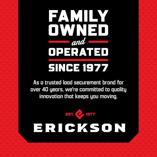 Erickson 09160 ATV Wheel Chock & Tie Down Strap Kit | Mounted Double-Slotted E Track, 2 in x 7.5 ft Ratchet Straps - Fits Tires Up To 32 in - Secures UTV, ATV, SxS, Mower & More - style: 2in x 7.5ft - Double Slotted E-fitting