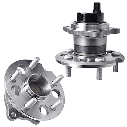 Detroit Axle - FWD Rear Wheel Bearing Hubs for 2004-2010 Toyota Sienna, Pair Wheel Bearing and Hubs Assembly Set Replacement 2005 2006 2007 2008 2009 Sienna - style: 512280 x2/Pair