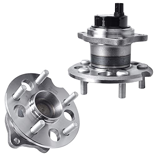 Detroit Axle - FWD Rear Wheel Bearing Hubs for 2004-2010 Toyota Sienna, Pair Wheel Bearing and Hubs Assembly Set Replacement 2005 2006 2007 2008 2009 Sienna - style: 512280 x2/Pair