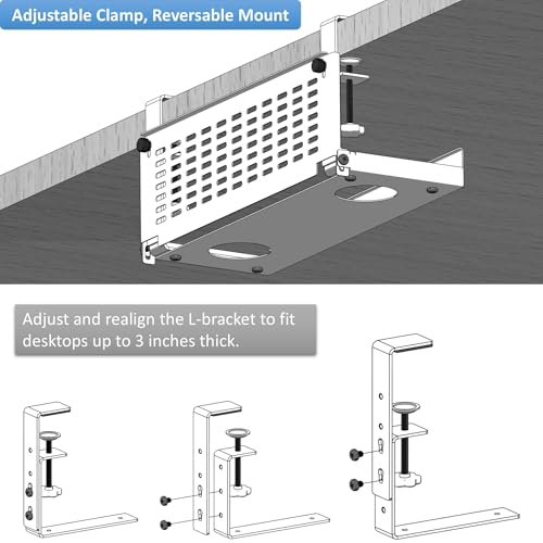 AEONS Universal Under Desk Cable Management Tray-Clamp Mount Hinged Swing Modesty Panel Organizer for Office Desks, Easy Access Flip-Down Position Power Strip Cord Storage No-Drill, 25 lb Capacity - style: 16" Swing, Black