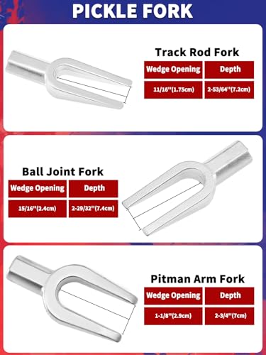 Ball Joint Separator 5pcs Pickle Fork Tool Heavy Duty Tie Rod Removal Tool for Car Van Light Truck Pickle Fork