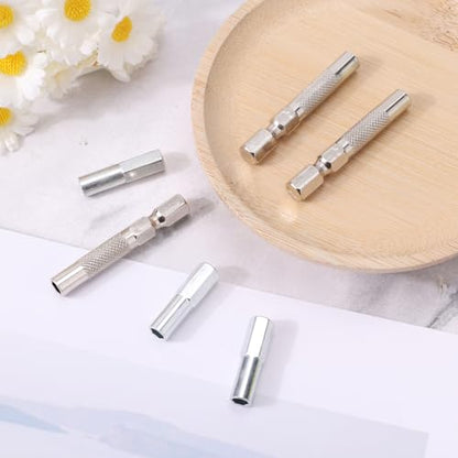 6pcs 1/4" to 4mm Bit Adapter, 6.35mm to 4mm Hex Screw Driver Bit Adapter Magnetic & Drill Extension Bit Holder for Micro Bits, Screwdriver Converter Set for Automotive & DIY Repair Tool Kit