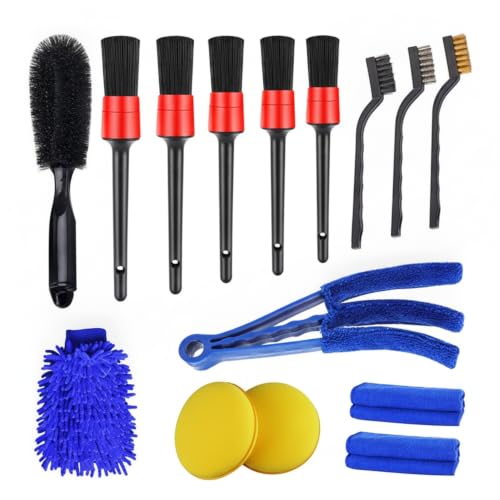 Car Detailing Brush Set, PP Plastic Cleaning Tools for Interior Vents, Dashboard, Wheels, and Exterior Crevices - size: 13.39 x 4.72 x 2.36 in