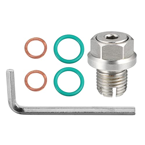 X AUTOHAUX 1 Set M14-1.5 x 15mm Oversize Piggyback Oil Drain Plug Stainless Steel Self Tapping Oil Pan Thread Repair Kit for Car Motorcycle Silver Tone - size: M14-1.5 x 15mm