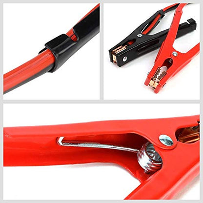 Heavy Duty (25ft 4 Gauge, Copper Wire) Battery Jumper Cables Jump Start Booster Kit works with Universal Vehicle Car SUV Pickup Truck - size: 4 Gauge 25FT Cable Length