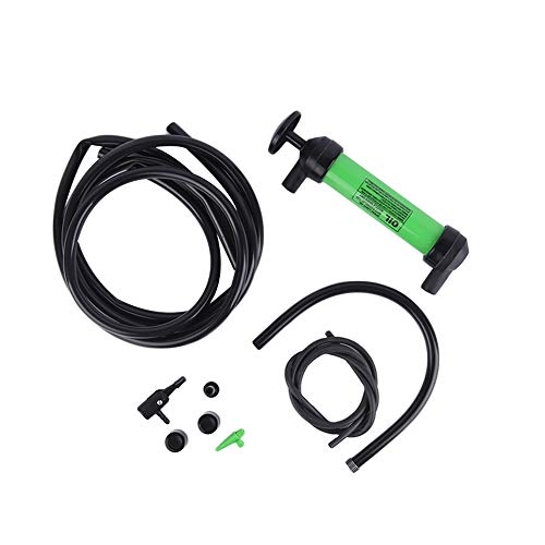 Koehler Enterprises Fuel Pump for Gas, Oil, and Liquids, Transfer Pump Kit for Automotive and Home, Safety Siphon, Green | Durable Metal Construction | Wide Size Range | Mountable Rack Included - style: Green