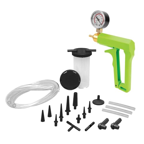 Performance Tool W87032 Vacuum and Fuel Pump Tester - Test and Diagnose Various Vehicle Systems, Complete Kit with Accessories Included - style: Vacuum Pump Kit (Green)