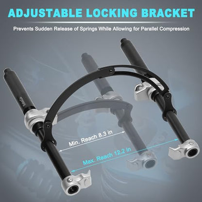ReluxGo Coil Spring Compressor Tool Automotive 2 pcs Heavy Duty Macpherson Strut Spring Compressor Set with Safety Bracket for Car Truck ATV UTV, 2200 LB Capacity, Coil Spring Compression Tool - size: 3PCS Spring Compressor Set