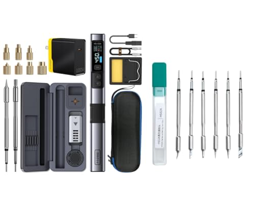 Bundle with HS02 100W Corded Soldering Iron Kit & Heat Set Insert Tool, F245 Soldering Tips