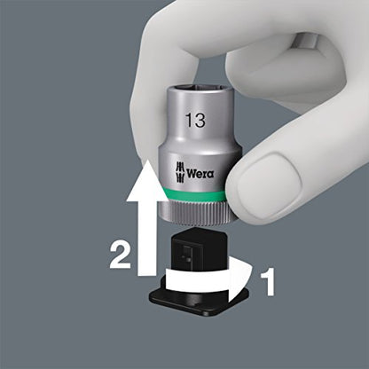 Wera 05004078001 8100 SC 8 Zyklop Metal Ratchet Set with Switch Lever, 1/2" Drive, Metric, 28 Pieces - size: 1/2 Inch Drive