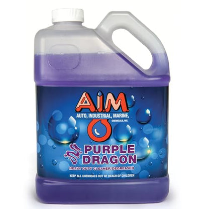 AIM Purple Dragon - Heavy Duty Degreaser Concentrate Industrial Degreaser, Wheel and Tire Cleaner, Equipment Degreaser cleaner - Premium Car Cleaner - Gal - size: 128 Fl Oz (Pack of 1)