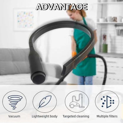 2 Pack 25" Flexible Vacuum Crevice Attachment Tool Kit, Universal Vacuum Cleaner Accessories for 1-1/4"(32mm) & 1-3/8"(35mm) Hoses, Flexible Extension Brush for Deep Cleaning