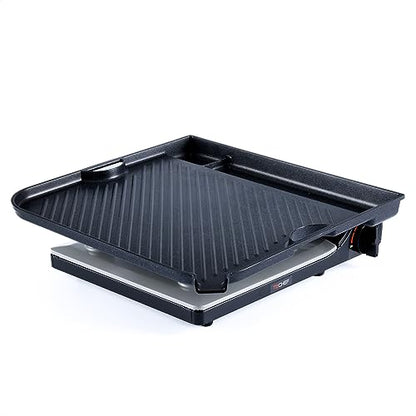 COOKKING - Master Grill Pro, Korean Traditional BBQ Grill Pan - Stovetop Nonstick Indoor/Outdoor Smokeless BBQ Cast Aluminum Grill Pan (MasterGrill Pro) (No Induction), Made in Korea - style: MasterGrill Pro