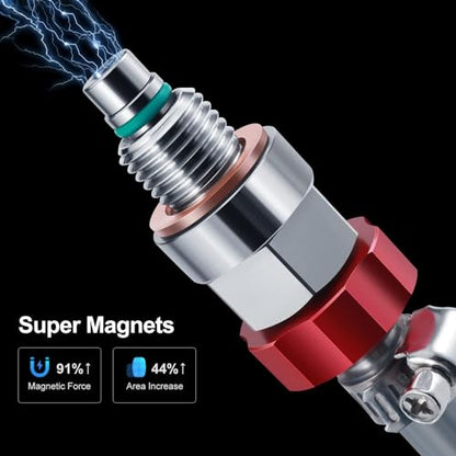 M18 x 1.5 Oil Drain Valve Magnetic Stainless Steel Oil Plug Drain Valve No Mess, Clean & Safe Oil Changes Compatible with BMW, Land Rover, Porsche, Volvo and More Select Models - size: M18 x 1.5