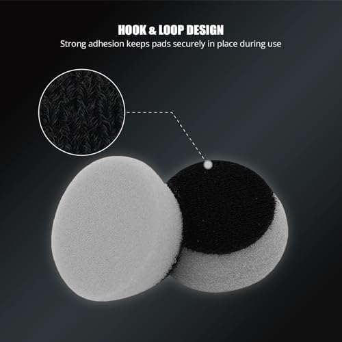 SPTA PRO Gray Mini Ultra-Fine Finishing Polishing Pads, 10Pcs 1.3inch/32mm Sponge Polishing Buffing Pads, Car Foam Detail Polishing Pad Kit for Car Detail Polishing, Small Area Polishing -FF103-10 - color: 10Pcs Gray Ultra-Fine Finishing Pad, size: 1 Inch