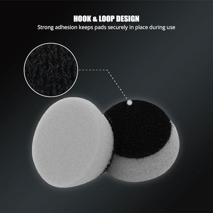SPTA PRO Gray Mini Ultra-Fine Finishing Polishing Pads, 10Pcs 1.3inch/32mm Sponge Polishing Buffing Pads, Car Foam Detail Polishing Pad Kit for Car Detail Polishing, Small Area Polishing -FF103-10 - color: 10Pcs Gray Ultra-Fine Finishing Pad, size: 1 Inch