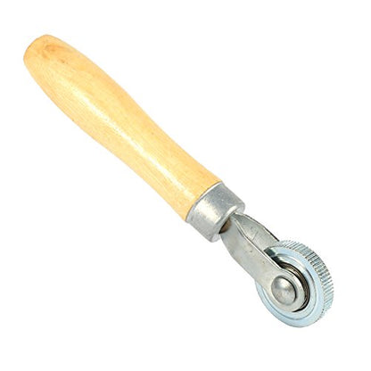 Tire Patch Roller, Wooden Handle Repair Tube Stitch Puncture Patch Tyre Roller Bearing Tool 1 1/2" Dia Roller Tool for Car Motorcycle Bike